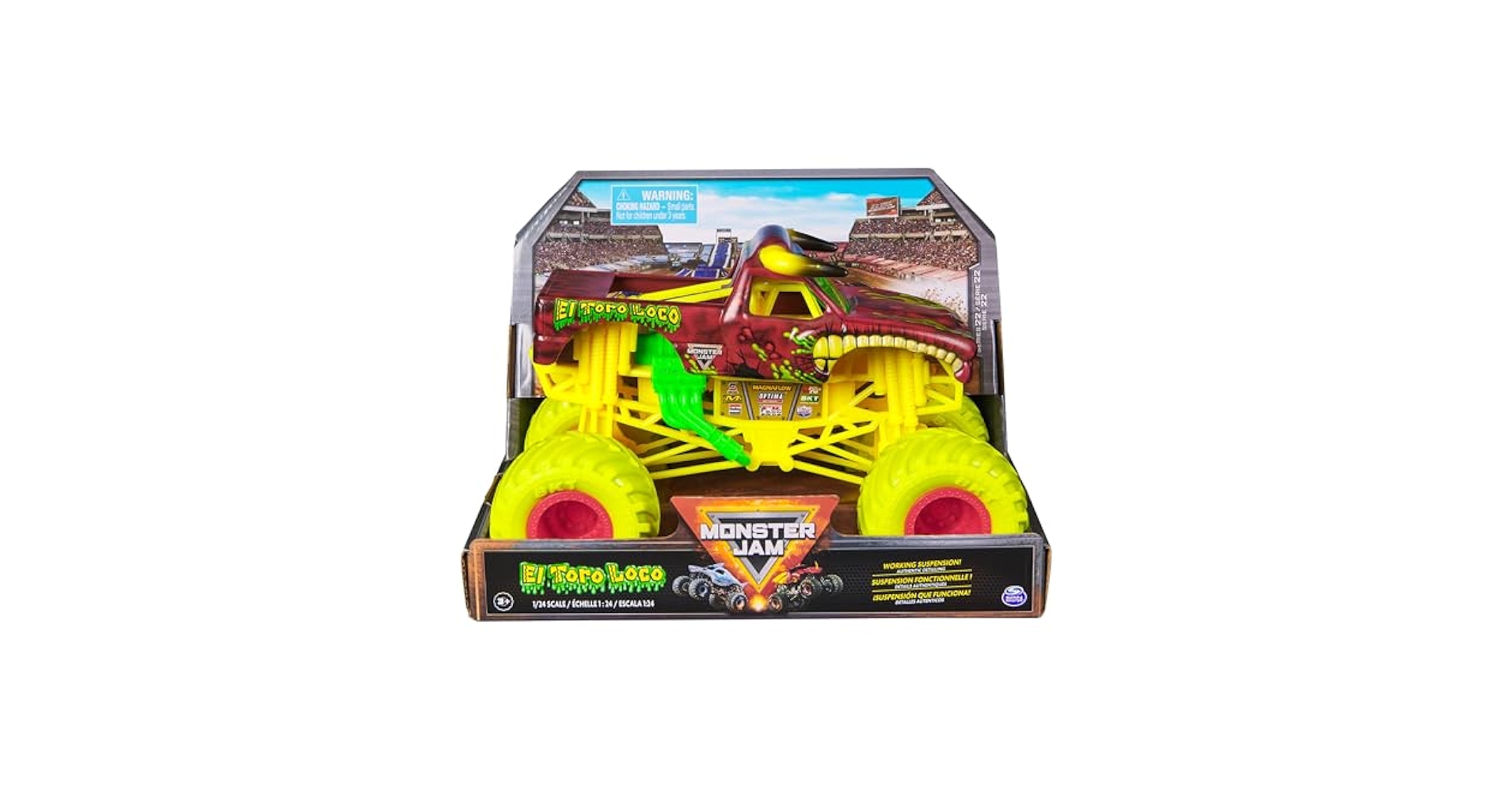 モンスタージャム1/24 - エル・トロ・ロコ Amazon.com: Monster Jam, Official El Toro Loco Monster Truck
